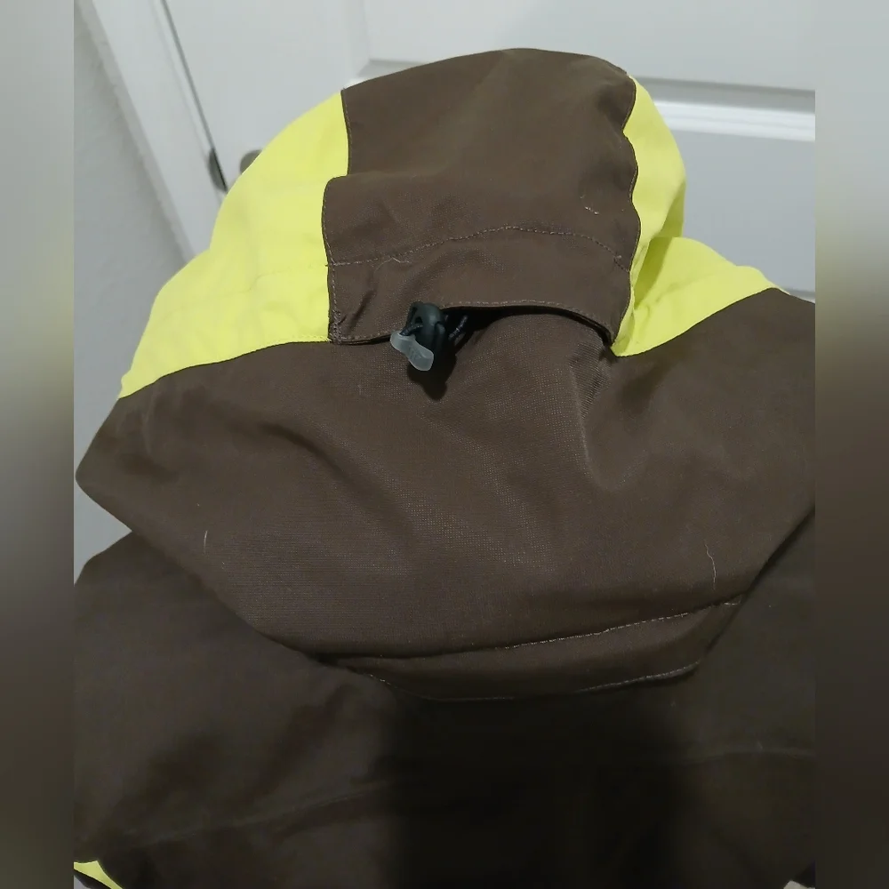 Spyder Brown &‎ Lime Green Ski Winter Snow Coat - Picture 9 of 16